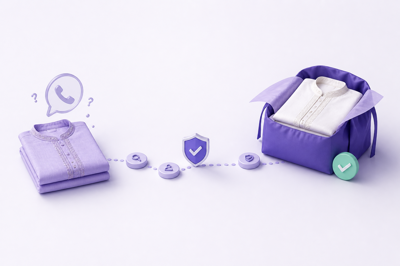 A garment-care search becoming a verified LNDRY pickup and care route